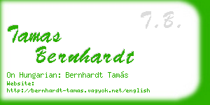 tamas bernhardt business card